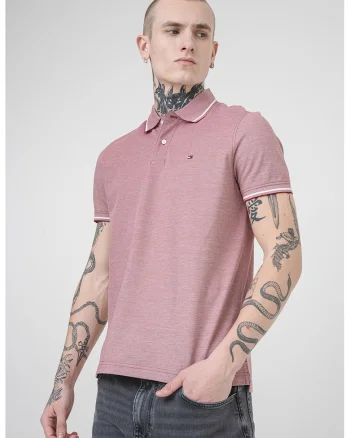 Tricou polo de bumbac, Rosu