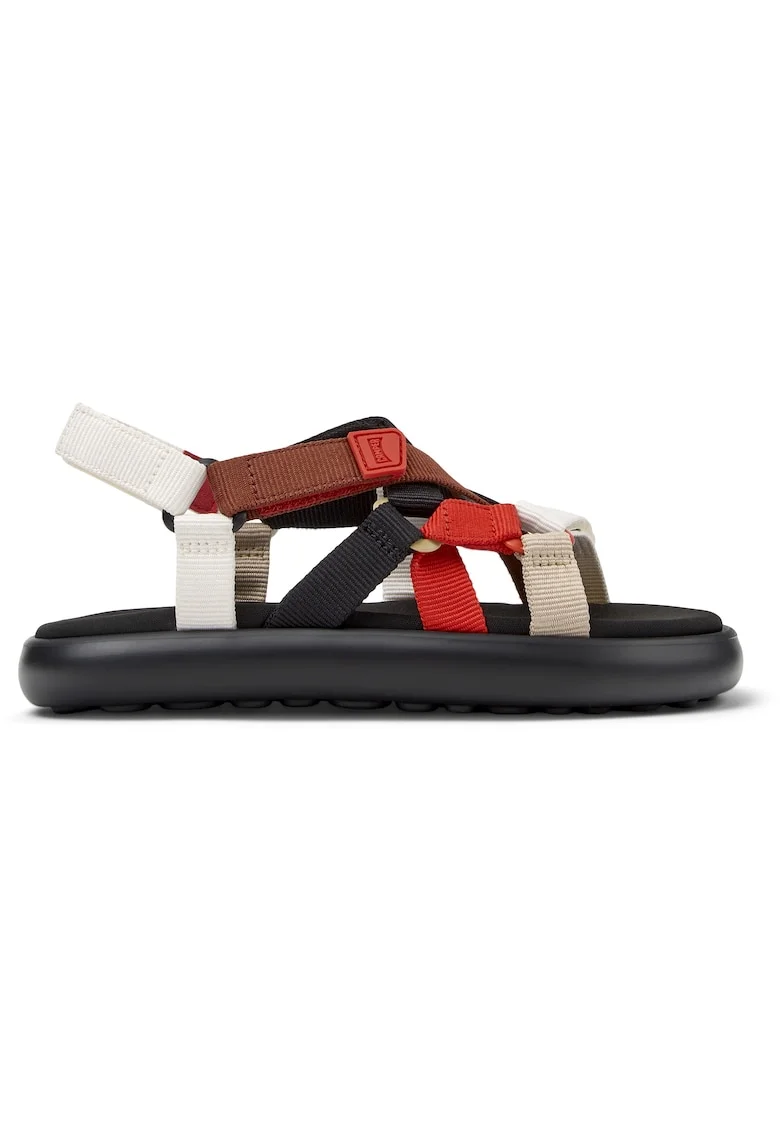 Sandale cu inchidere velcro Pelotas Flora, Alb/Negru
