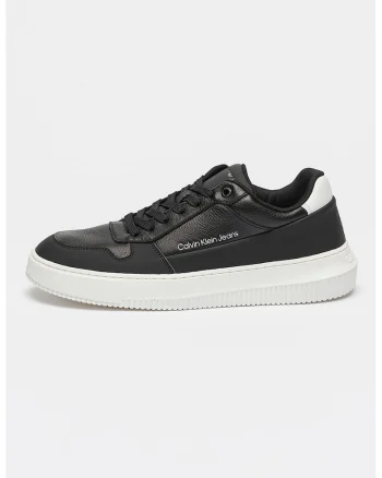 Pantofi sport low-cut de piele ecologica, Alb/Negru