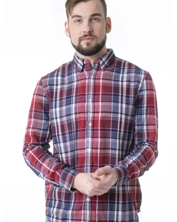 Camasa  din bumbac 9623, Rosu