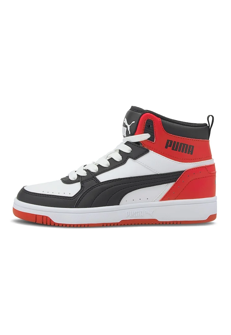 Pantofi sport mid-cut de piele ecologica Rebound JOY, Rosu/Alb/Negru