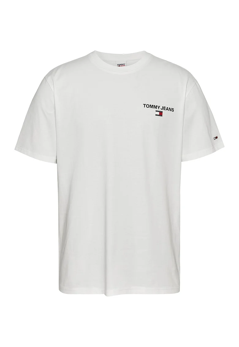 Tricou cu imprimeu logo pe partea din spate, Alb optic