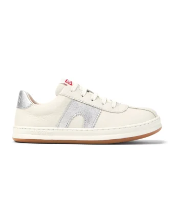 Pantofi sport low-cut de piele, Alb