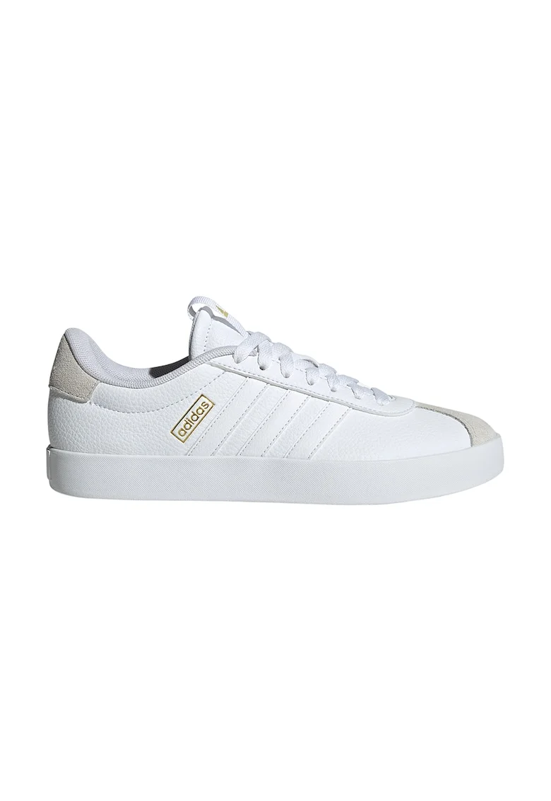 Pantofi sport VL Court 3.0 cu detalii de piele intoarsa, Alb optic