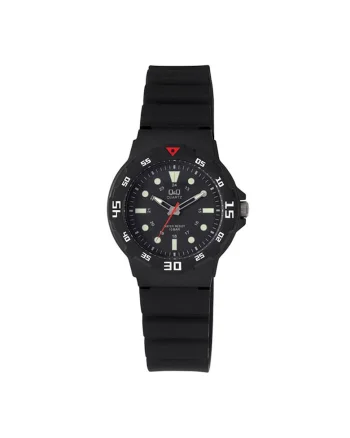Ceas rotund de plastic, Negru