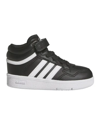 Pantofi sport mid-high din piele ecologica Hoops 4.0, Negru/Alb optic
