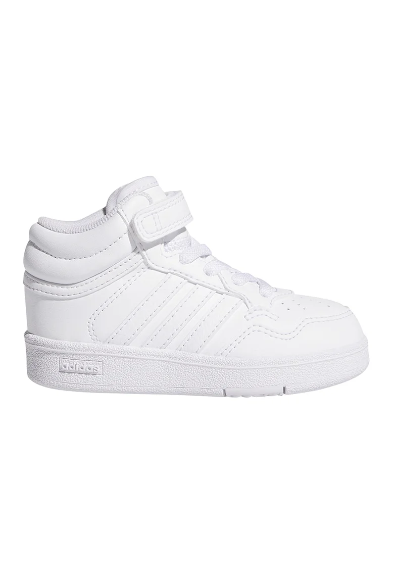 Pantofi sport mid-high din piele ecologica Hoops 4.0, Alb optic