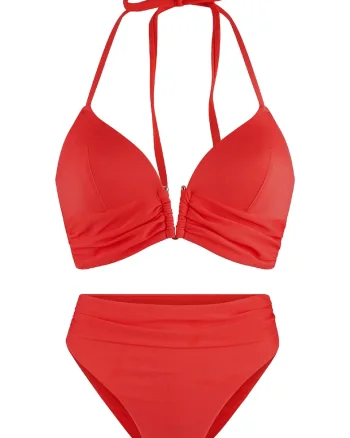 Costum de baie din doua piese, Rosu