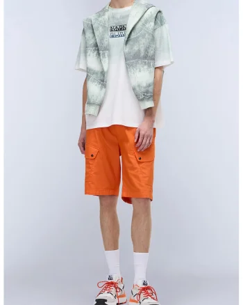 Tricou de bumbac cu imprimeu Tora, Alb/Verde pal