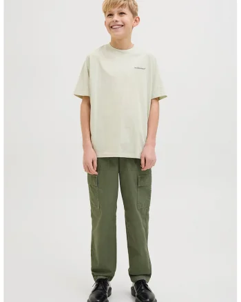 Tricou de bumbac cu imprimeu grafic, Rosu/Verde pal