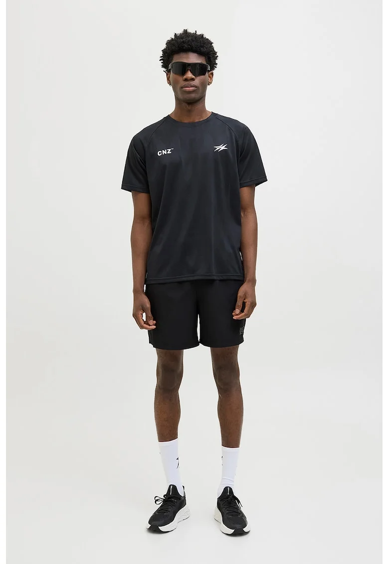 Pantaloni scurti cu talie ajustabila si buzunare laterale, Negru