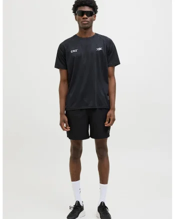 Pantaloni scurti cu talie ajustabila si buzunare laterale, Negru