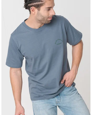 Tricou de bumbac cu imprimeu pe partea din spate, Gri carbune/Roz