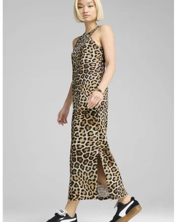 Rochie slim-fit Leo Luxe, Maro inchis/Bej deschis