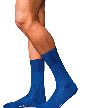 Sosete lungi din amestec de casmir No. 2 Finest, Albastru royal