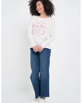 Bluza cu imprimeu, Alb/Roz