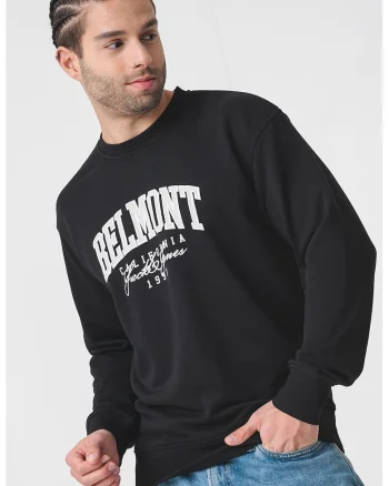 Bluza de trening regular-fit cu maneci cazute, Alb/Negru/Bej