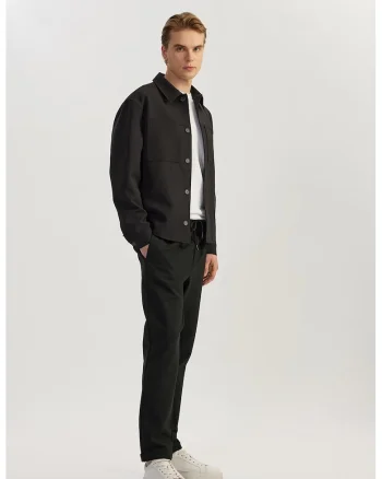Pantaloni de trening cu snur in talie, Negru
