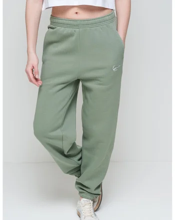 Pantaloni de trening din amestec de bumbac cu buzunare laterale, Verde aquamarin