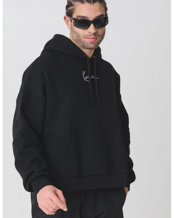 Hanorac cu logo, Negru/Alb optic