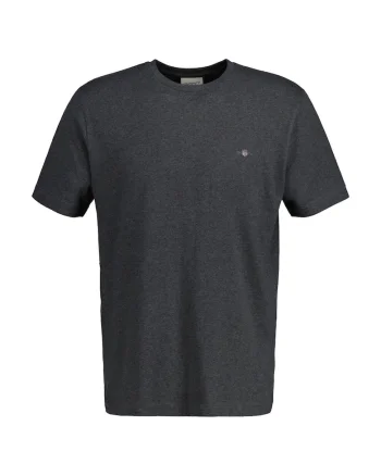 Tricou regular fit din bumbac Shield, Gri antracit