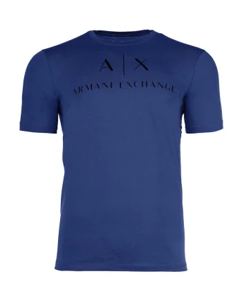 Tricou cu logo pe piept, Albastru ultramarin