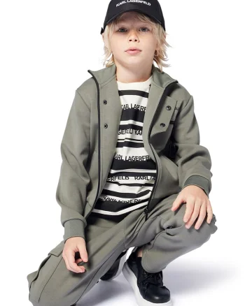 Tricou cu decolteu la baza gatului si model, Alb fildes/Negru