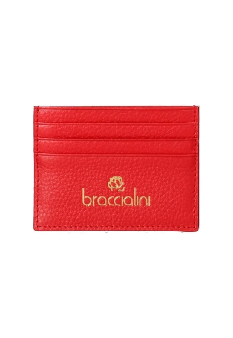 Portcart piele cu logo - 35499, Rosu, 8.5x11x1