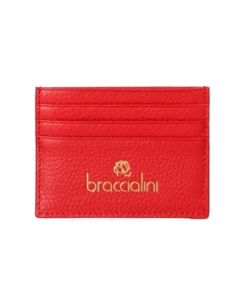 Portcart piele cu logo - 35499, Rosu, 8.5x11x1