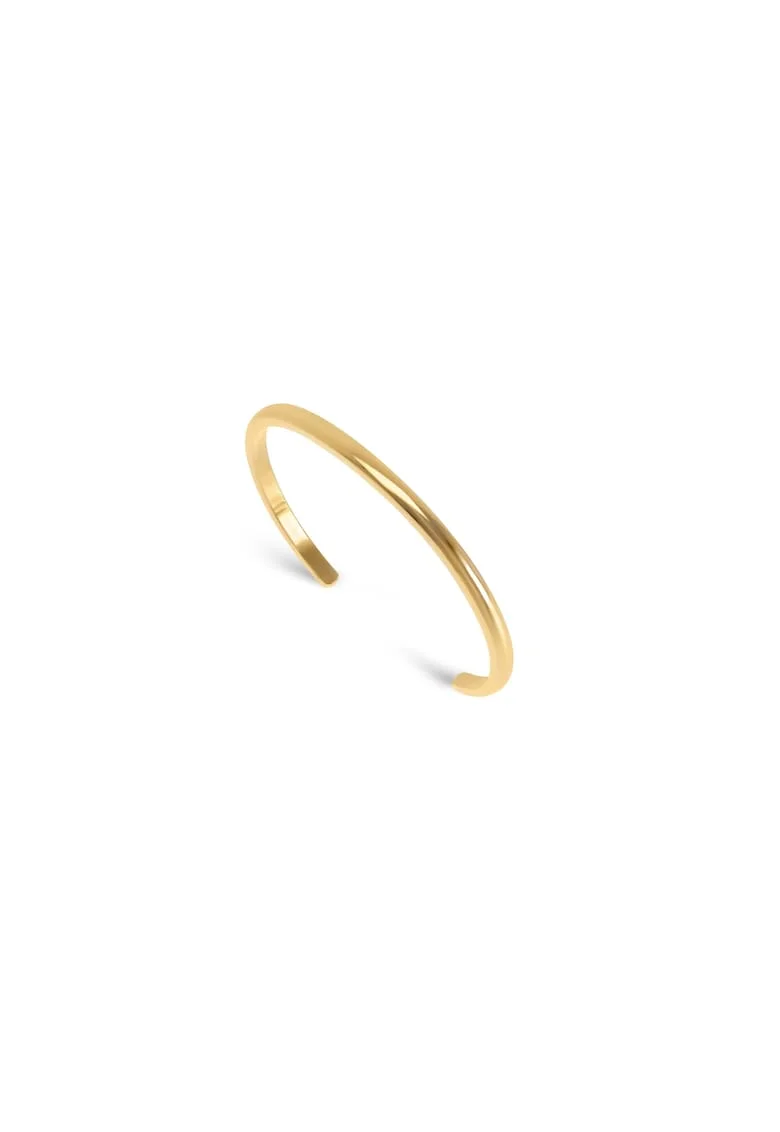 Bratara rigida fara inchidere placata cu aur de 18k Dazzle