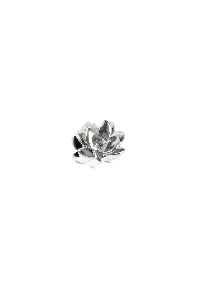 Talisman in forma de floare de lotus, Charm Story  Energy, Argintiu