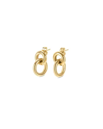 Cercei drop placati cu aur de 18k Circle