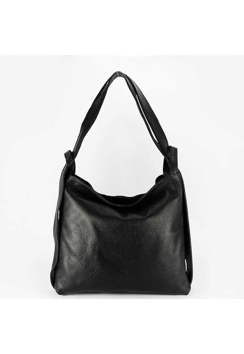 Geanta din piele naturala 2 in 1 negru 8919 132 16265, Negru