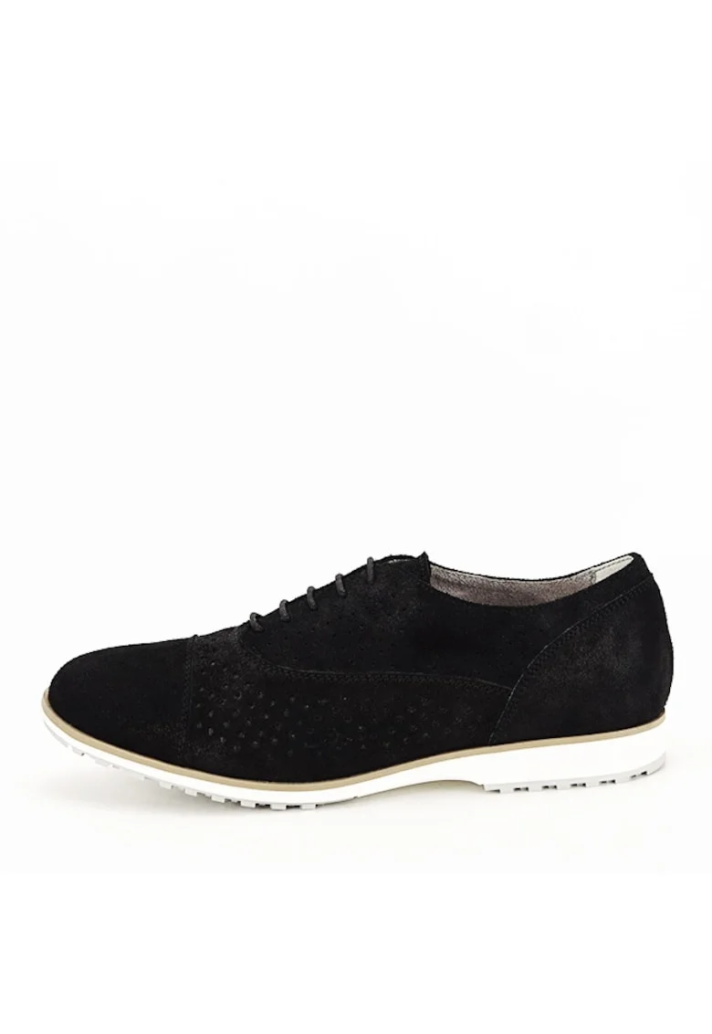 Pantofi oxford din piele naturala negru Magda 01 10064, Negru