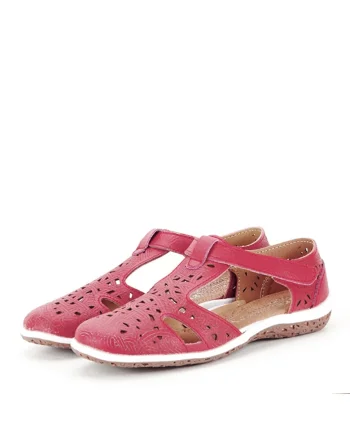 Balerini rosii din piele naturala CXWL2118 M5 13085, Rosu