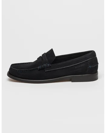 Pantofi loafer din piele intoarsa, Albastru ultramarin