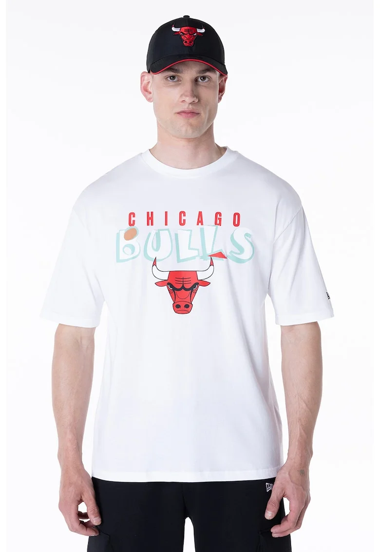 Tricou cu imprimeu Chicago Bulls, Rosu/Albastru pal/Alb optic
