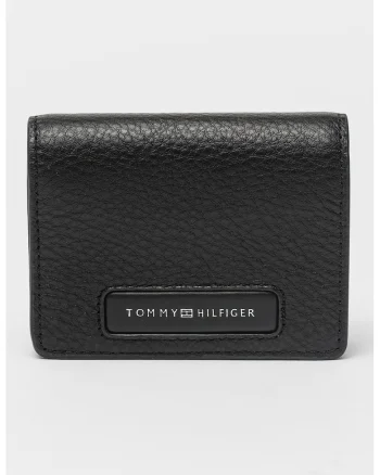 Portofel de piele cu aspect texturat, Negru