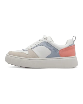 Pantofi sport flatform cu garnituri de piele, Albastru deschis