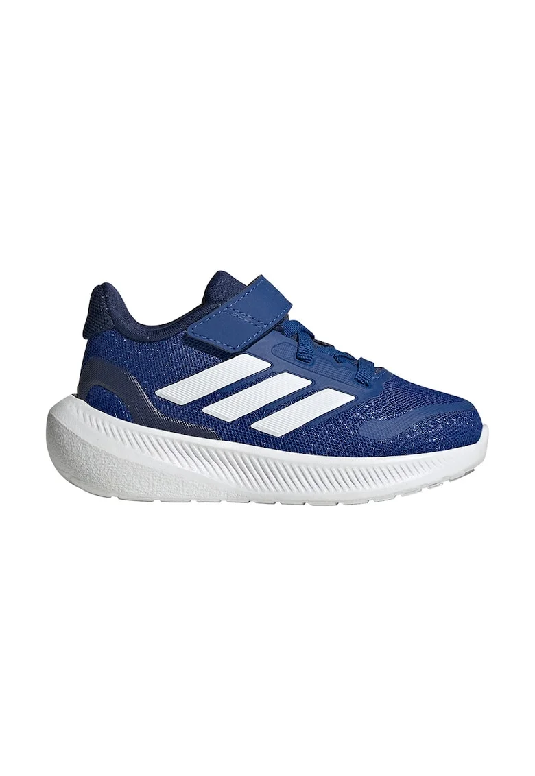 Pantofi sport Run Falcon 5 din material textil cu velcro, Albastru inchis/Alb optic