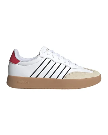 Pantofi sport din piele ecologica cu insertii din piele intoarsa Barreda, Rosu/Alb/Crem