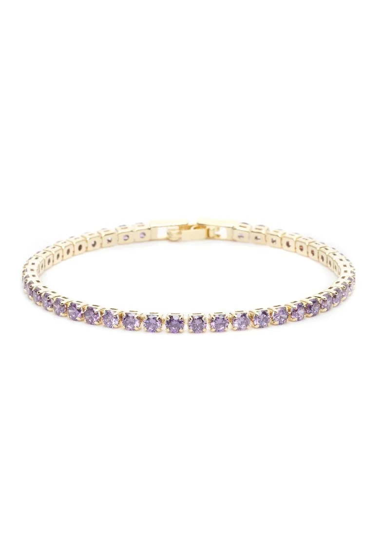 Bratara Tennis Cu Cristale Zirconia Mov