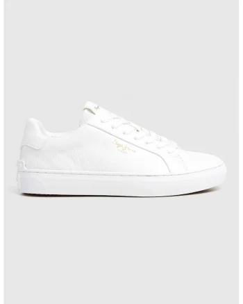 Pantofi sport cu logo discret, Alb