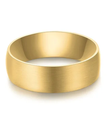 Inel de otel inoxidabil placat cu aur de 14K