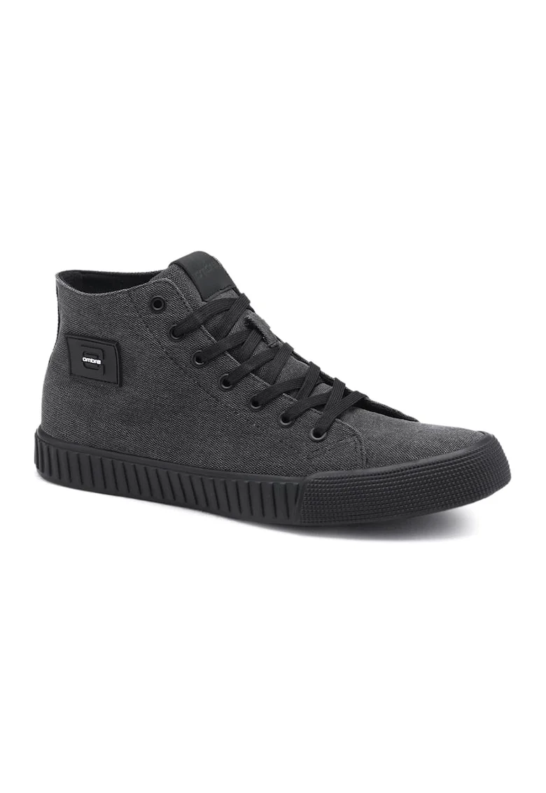 Pantofi sport cu logo aplicat Canvas, Negru stins