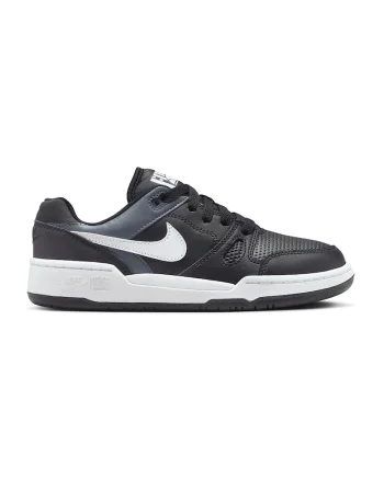 Pantofi sport low-cut din piele si piele ecologica Full Force, Negru/Gri carbune