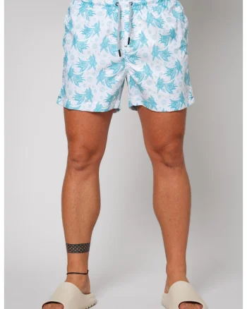Pantaloni scurt de baie Fish White 12776, Alb optic