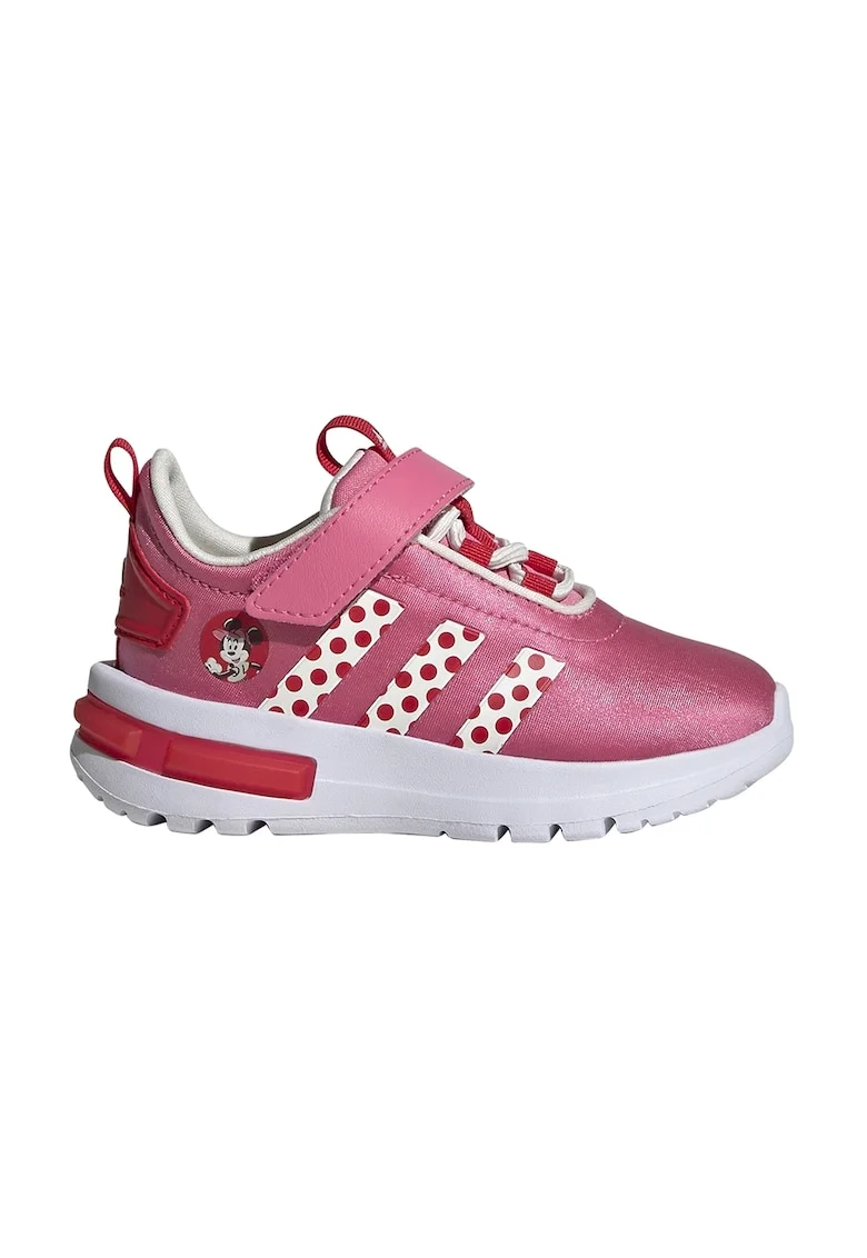 Pantofi sport cu banda velcro Racer TR23 Minnie, Alb/Fucsia