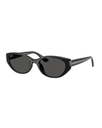 Ochelari de soare ovali cu lentile de culoare uniforma, Negru