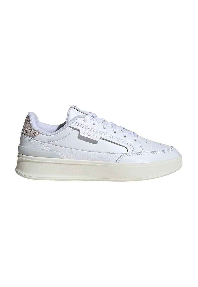 Pantofi sport din piele Aspyre, Auriu/Maro taupe deschis/Alb optic